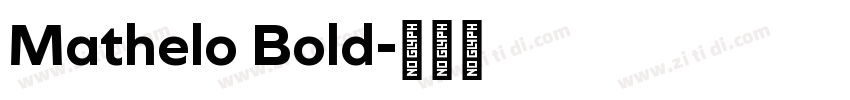 Mathelo Bold字体转换